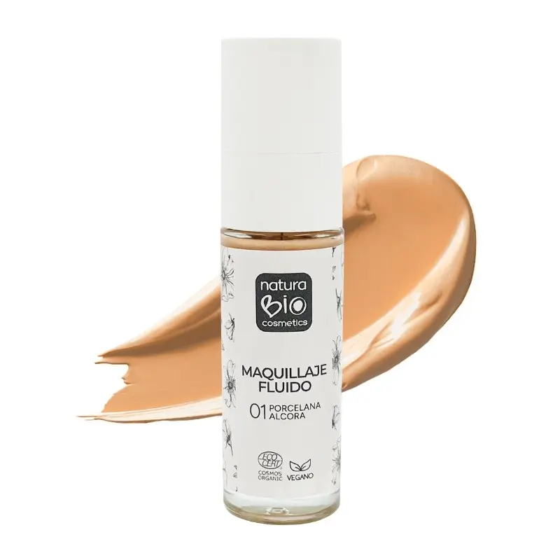 Maquillaje Fluido varios tonos Vegan 30ml - NATURABIO COSMETICS