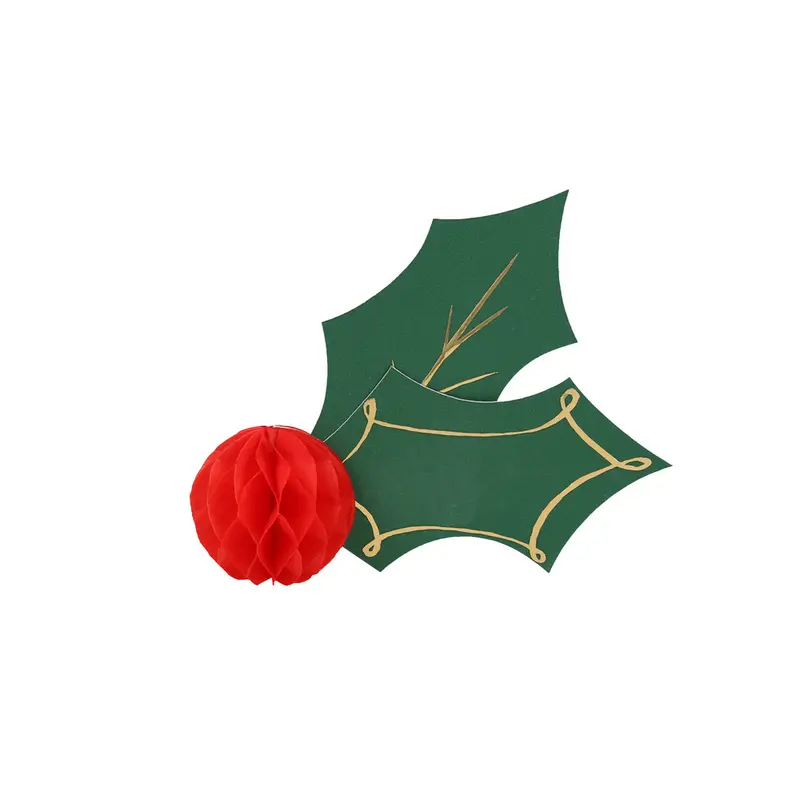 Marca sitio Navidad - acebo