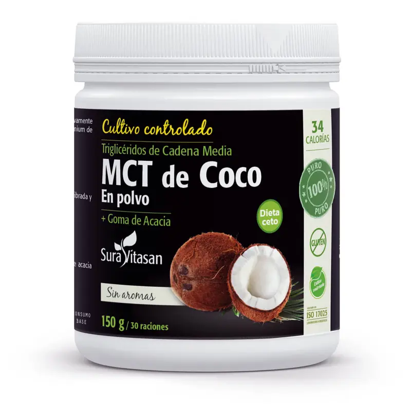 MCT de Coco - en polvo con goma de acacia 150gr - SURAVITASAN