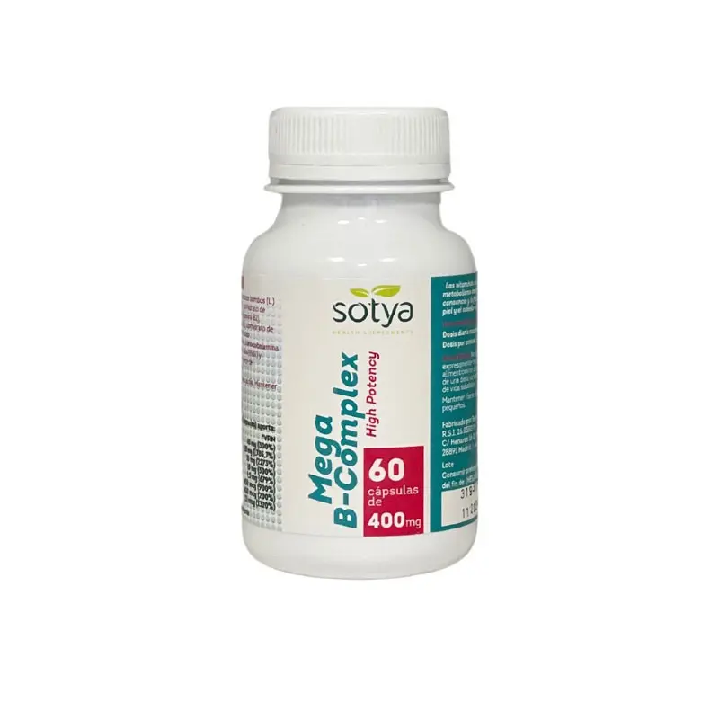 Mega B complex High Potency 400mg 60 capsulas sotya