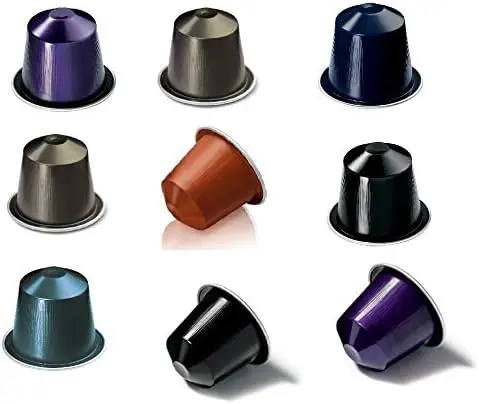 Mega Pack de 100 Cápsulas de Café Nespresso Surtido Extra Fuerte. Selección aleatoria con 5-10 variedades de alta intensidad (10 a 13) para sistema Original.