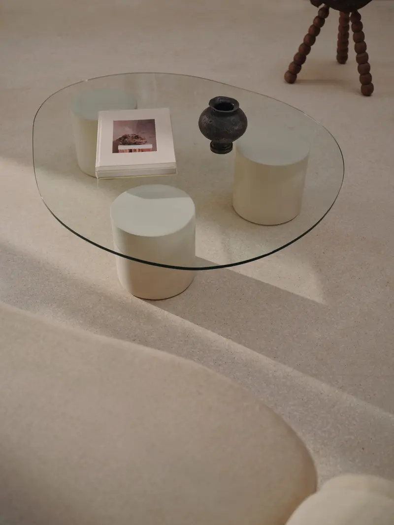 Mesa de centro Mattia de cristal