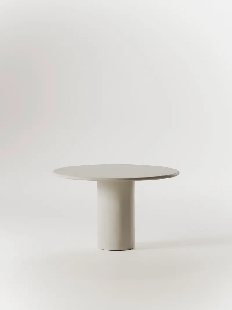 Mesa de comedor Gio redonda en microcemento