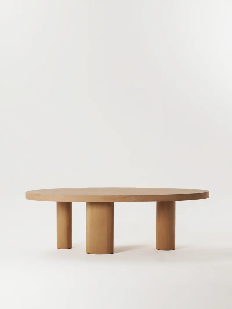 Mesa de comedor Graya ovalada de madera