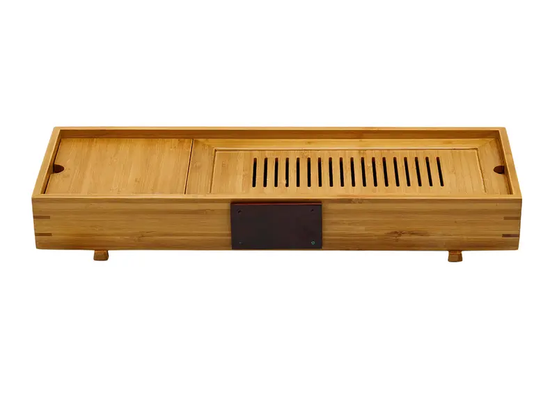 Mesa de té para la ceremonia del té Gongfu, bandeja de té, chaban, bambú n.º 93336