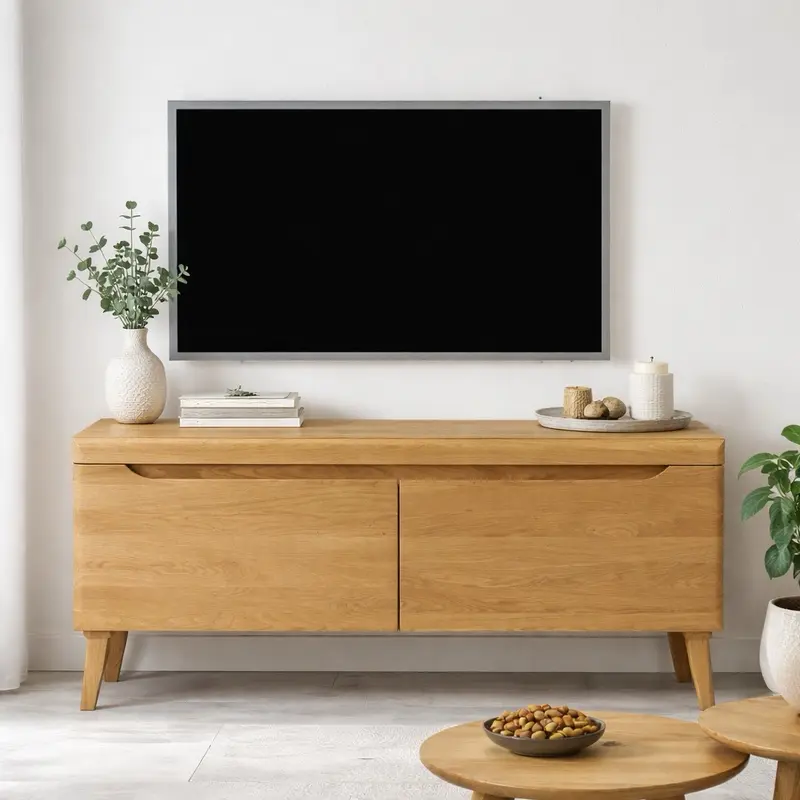 Meuble TV en bois massif de chêne Milan 2 - NordicStory