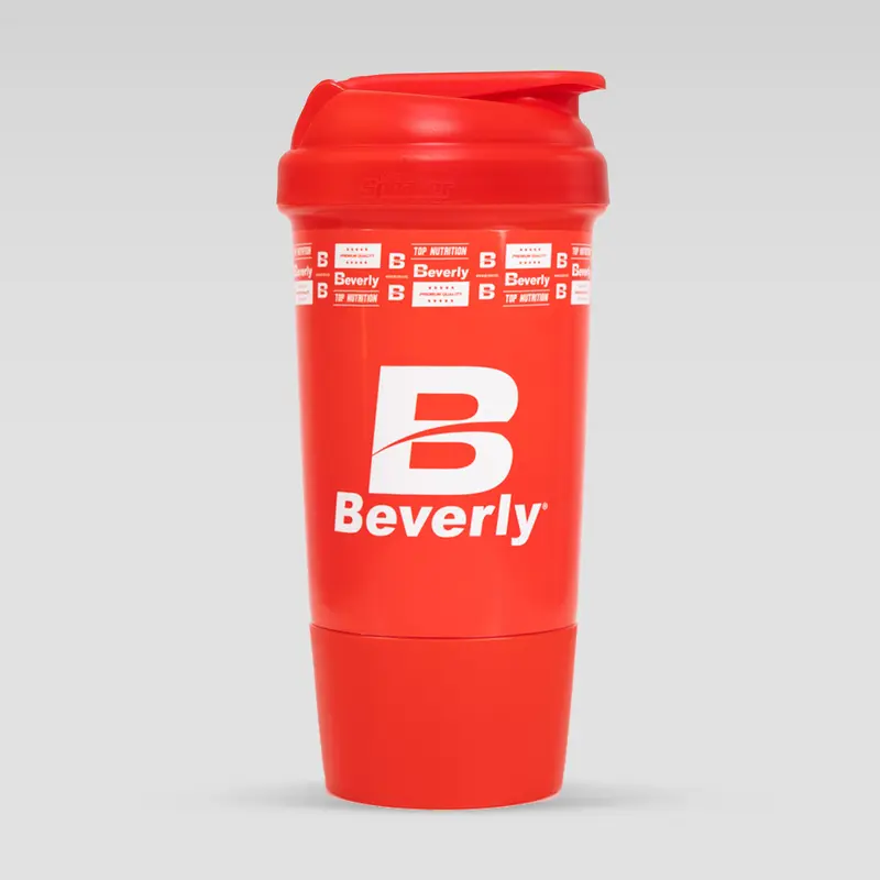 Mezclador de proteína con almacenamiento para proteína - 500 ml - Rojo
