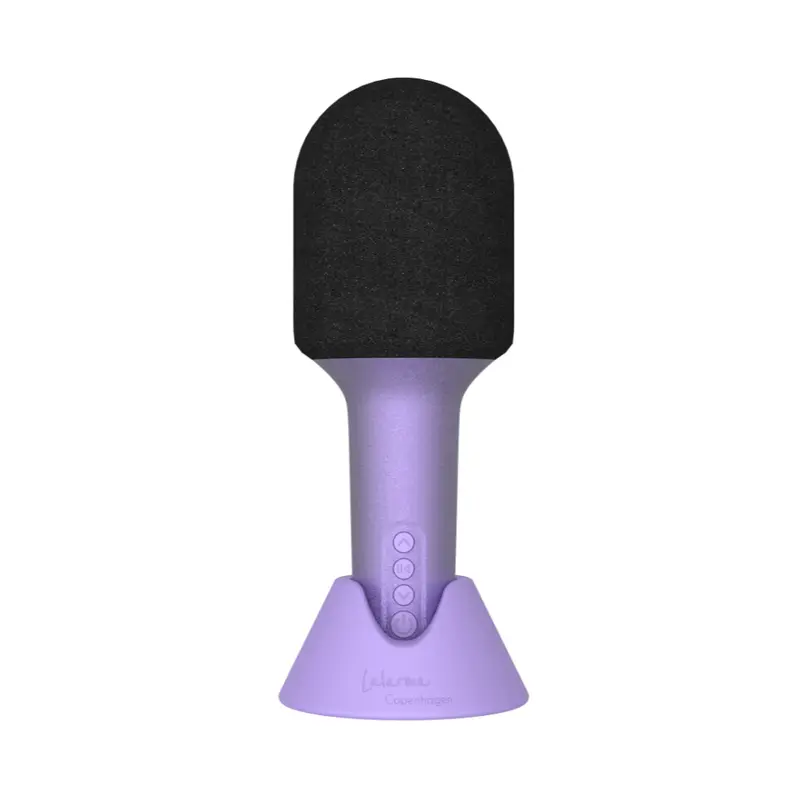 Micrófono altavoz con purpurina - Violeta