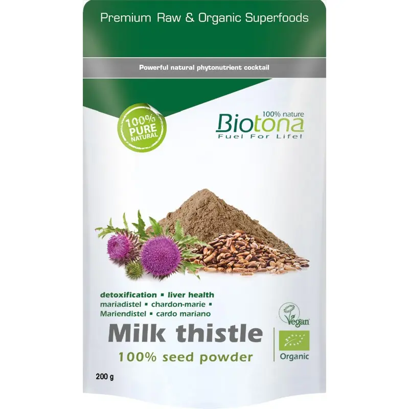 Milk thistle (Cardo Mariano polvo) Bio 200g Biotona