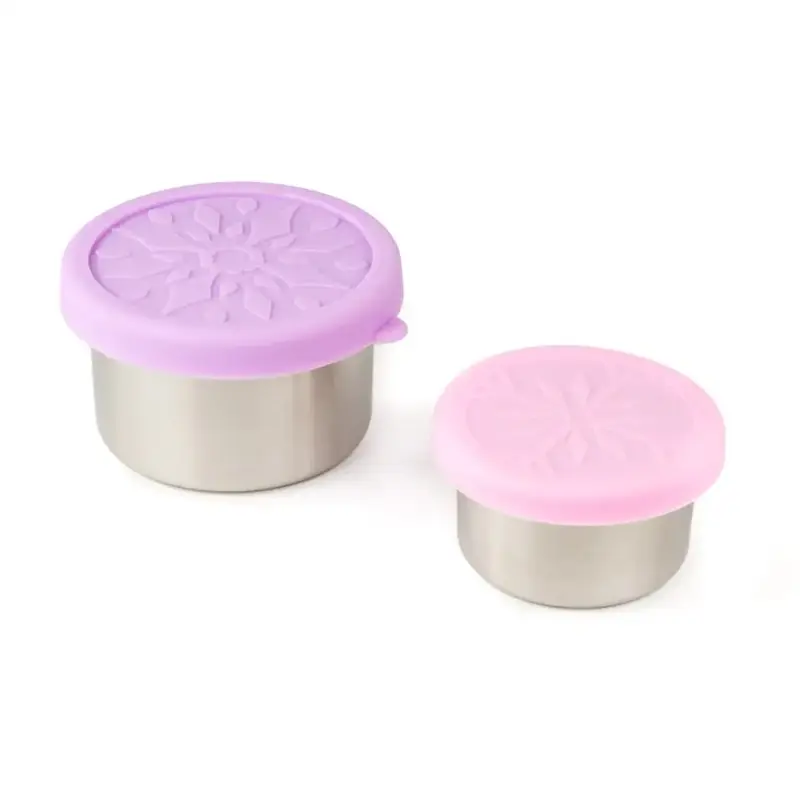 Mini contenedores de acero set de 2 Lekkabox - Lavanda