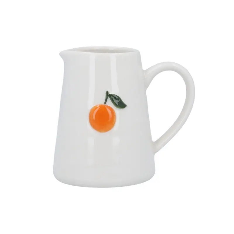 Mini jarra de cerámica con diseño naranja