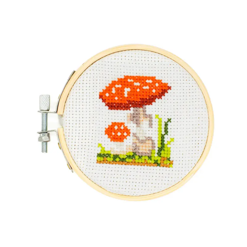 Mini Kit Punto de Cruz Mushroom