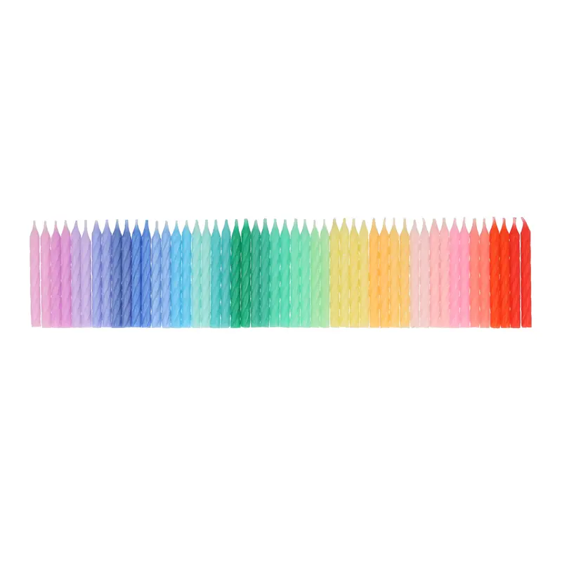 Mini velas trenzadas de arcoíris