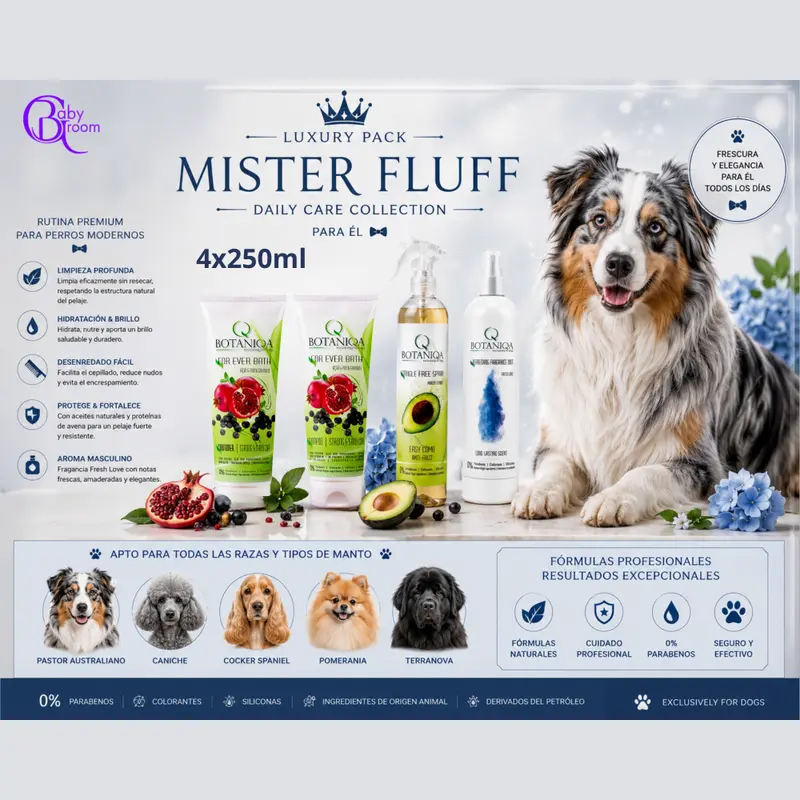 Mister Fluff Routine – Rutina Premium para Pelajes Densos y Rizados | Baby Groom