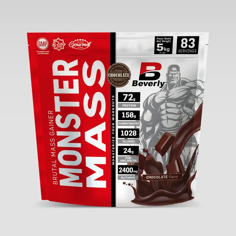 Monster Mass Weight gainer + L-Glutamine - 5 Kg - Chocolate