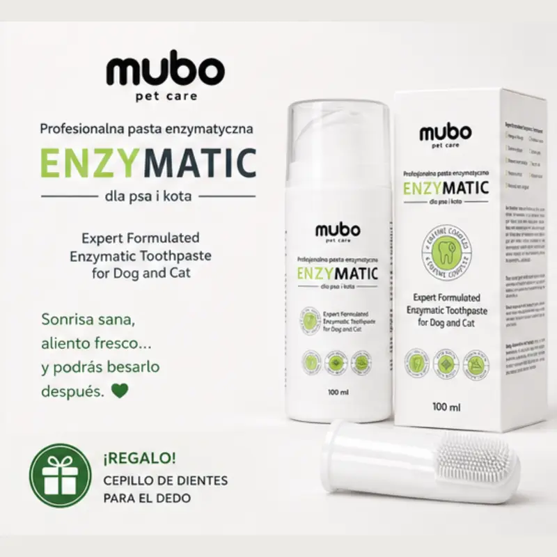 Mubo Pasta Dental Enzimática para Perros y Gatos | 4 Enzimas
