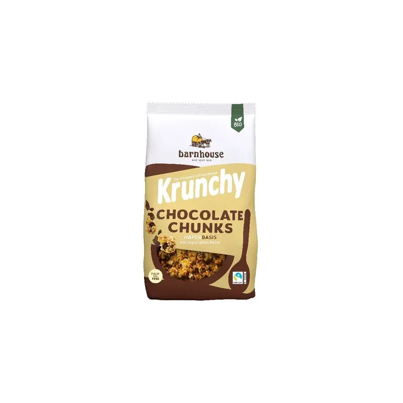 Muesli Krunchy chocolate chunks bio 500g Barnhouse