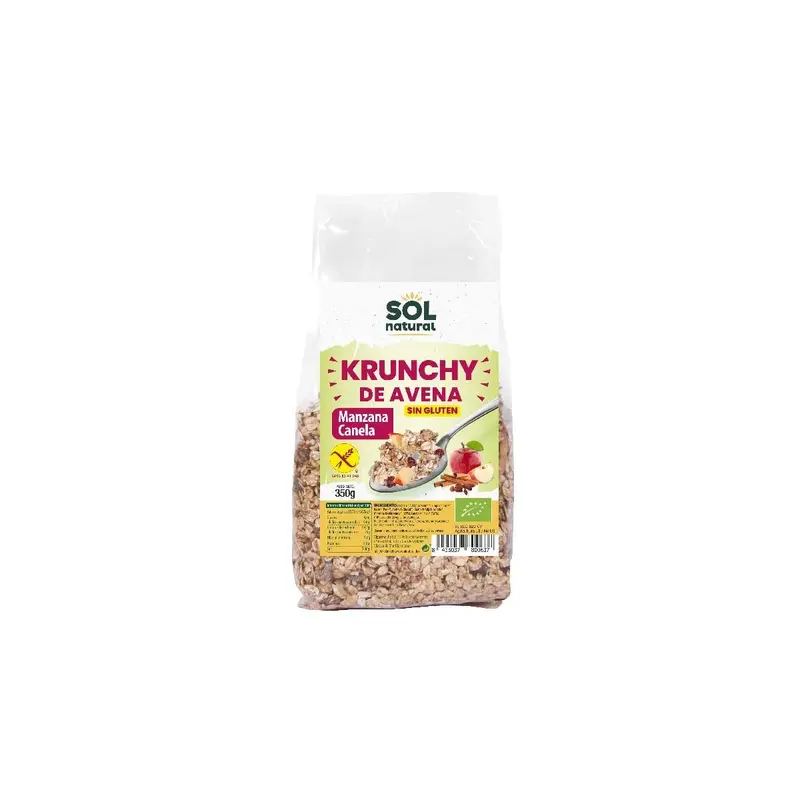 Muesli krunchy de avena Manzana y Canela sin gluten bio 425g Sol Natural