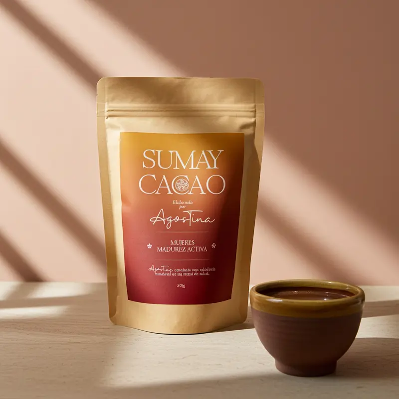 Mujeres Madurez Activa — Cacao con shatavari, rosa mosqueta y pasiflora - 350 g picado