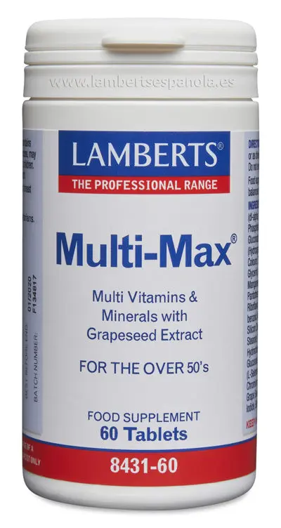 Multi-Max® Multivitamínico para mayores de 50. Una tableta al Día