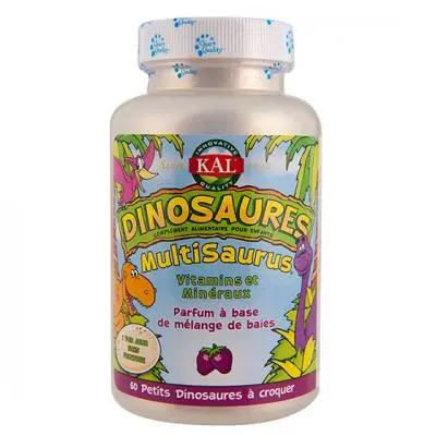 MULTISAURUS®- 60 DINOSAURIOS MASTICABLES. Sin Gluten. Apto Para Veganos.