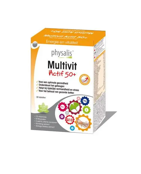 Multivit actif 50+ 30 comprimidos Physalis