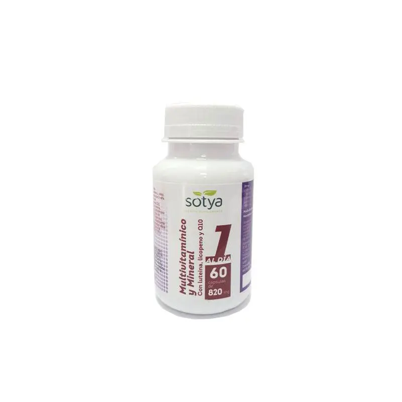 Multivitamínico y mineral 820 mg. 60 caps.Sotya