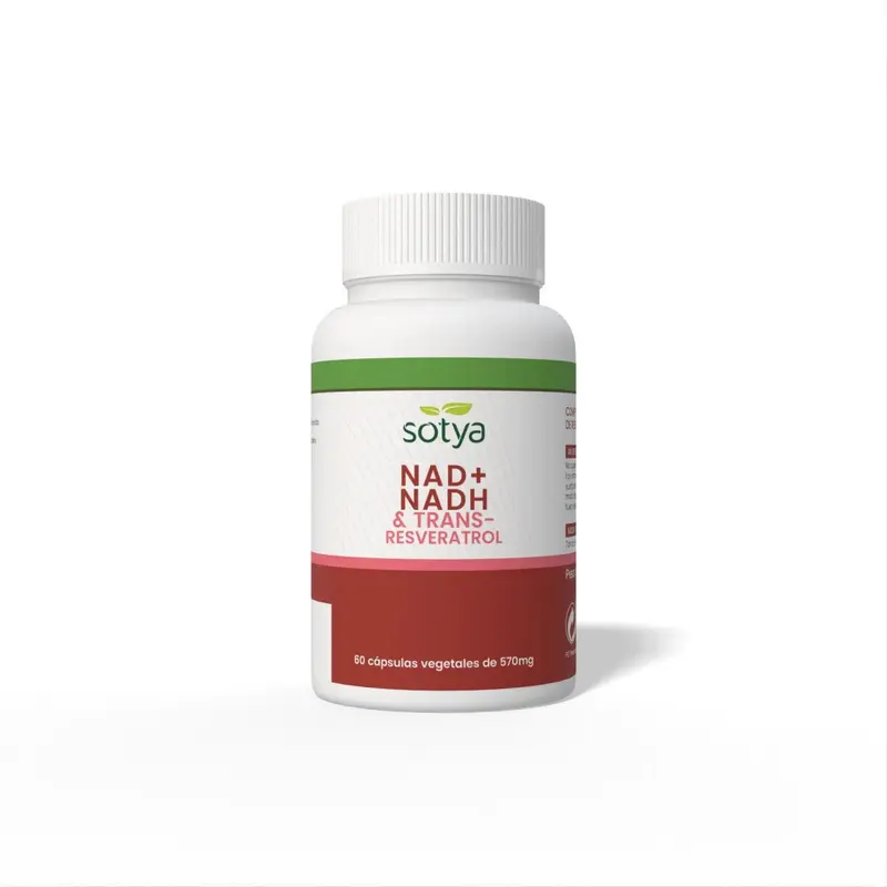 NAD + NADH & Trans-resveratrol 570mg - 60 cápsulas - Sotya