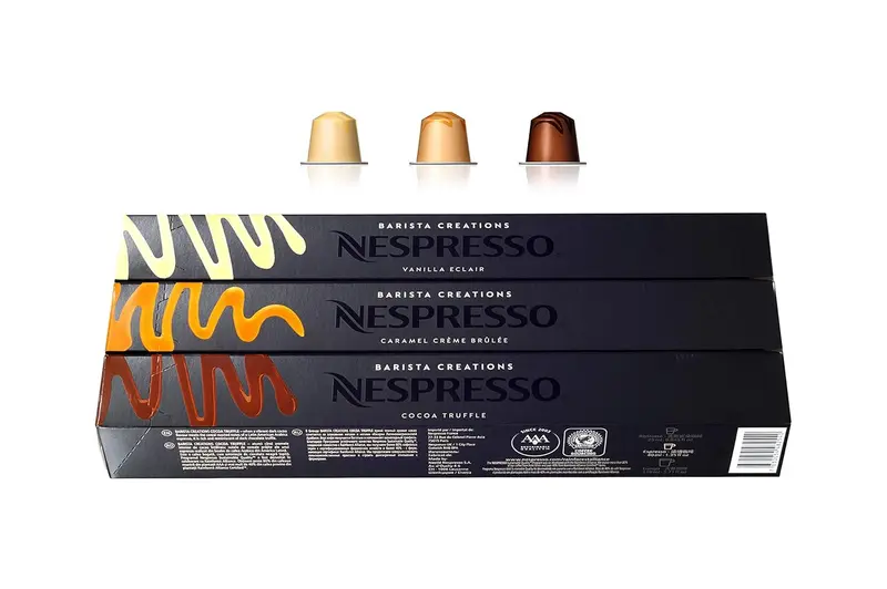 Nespresso Barista Creations Pack Degustación de 30 Cápsulas OriginalLine. Descubre los 3 cafés aromatizados más golosos