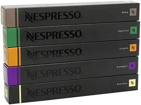 Nespresso Mega Pack Surtido de 200 Cápsulas OriginalLine (5x40). Abastécete con tus favoritos