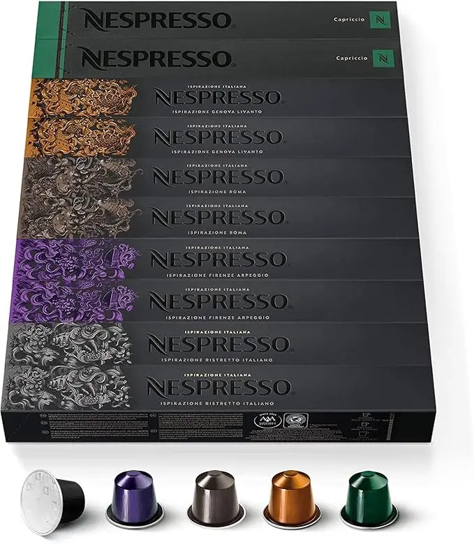 Nespresso Original Pack Gigante de 200 Cápsulas Cosi, un café espresso de tueste ligero (4/13), delicado y equilibrado con notas a cereal y un toque afrutado.