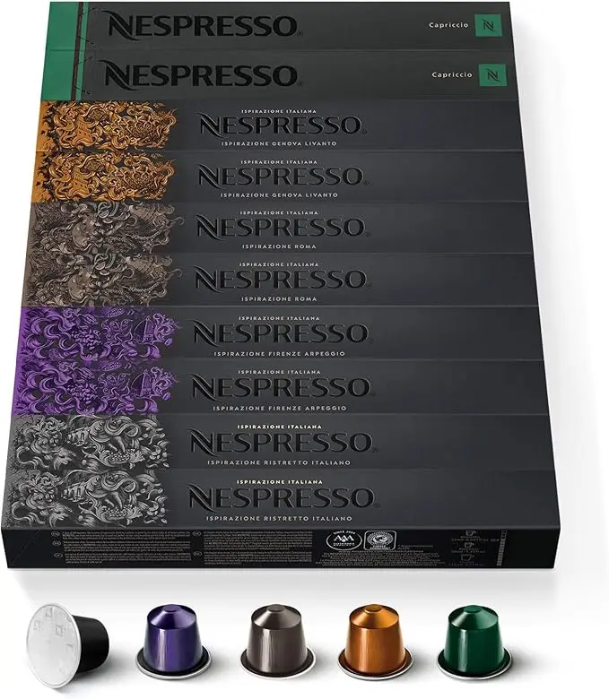 Nespresso Top Sélection - Surtido de 100 Cápsulas OriginalLine (5x20). Una selección con 5 variedades icónicas
