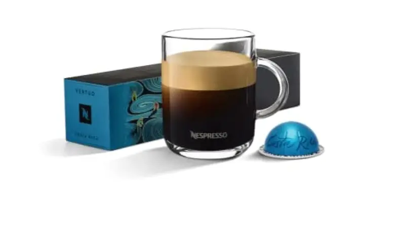 Nespresso Vertuo Master Origin Costa Rica 10 Cápsulas. Café de Origen Único para Gran Lungo (150ml) con Notas de Cereal Dulce, Procesado en Aguas Termales de la Selva.