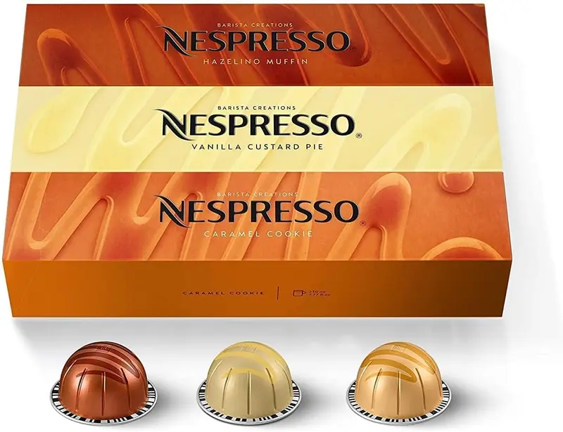 Nespresso Vertuo Pack Barista Creations, 30 cápsulas para taza Mug (230ml). Surtido de cafés aromatizados