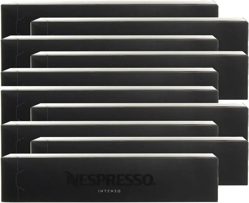 Nespresso Vertuo Stormio, pack de 100 cápsulas de café intenso y especiado. Perfil aromático con notas amaderadas. Intensidad 8.