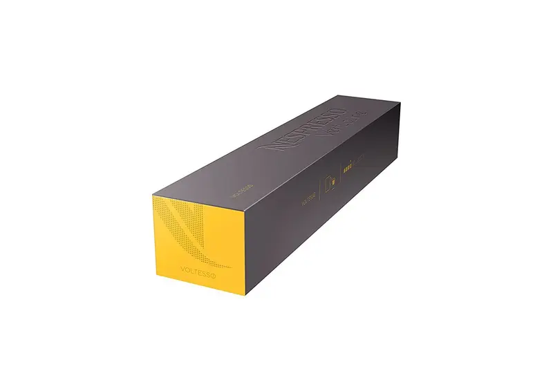 Nespresso Vertuo Voltesso, pack de 10 cápsulas de café espresso suave y ligero. Una mezcla de Arábicas de Brasil y Colombia con notas a galleta y una intensidad equilibrada de nivel 4.