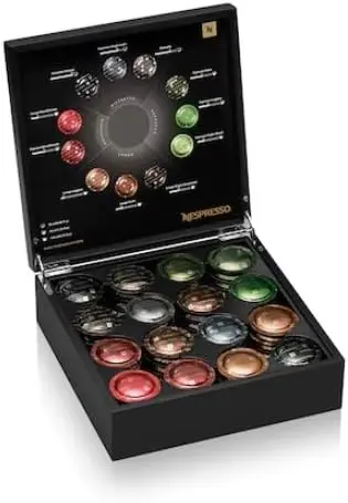 Nespresso VIEW Showcase, Dispensador de Cápsulas Professional. Una elegante caja de almacenamiento transparente para organizar y exhibir hasta 80 cápsulas Nespresso Professional.