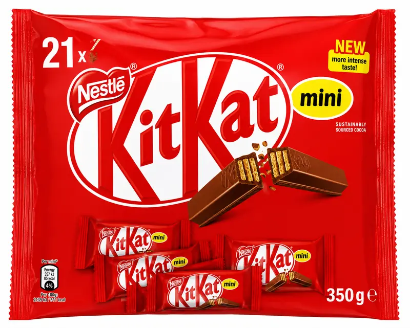 Nestlé KitKat Mini 350 g | Aproximadamente 21 Mini Chocolatinas Individuales