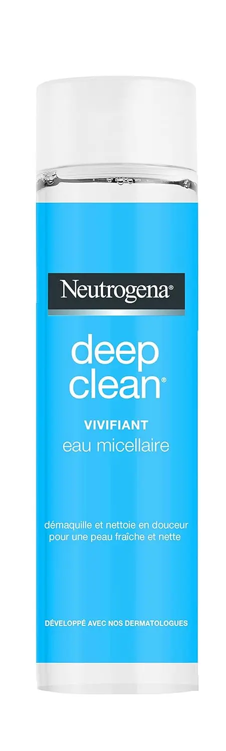 Neutrogena Deep Clean Agua Micelar Vivificante 200 ml. Una solución 3 en 1 que limpia, desmaquilla y suaviza la piel en un solo gesto, para todo tipo de pieles.
