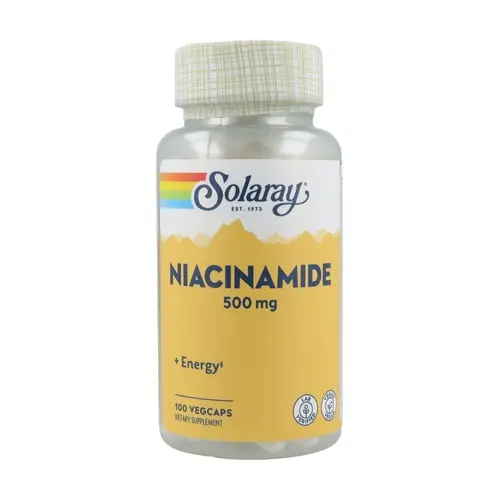 NIACINAMIDA 500 mg (no ruborizante)- 100Caps - SOLARAY