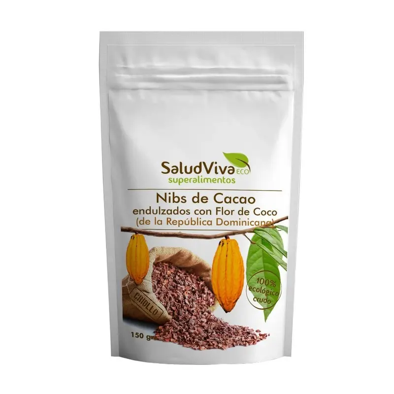 Nibs de Cacao con Nectar de Flor de coco 150g Eco - SALUD VIVA