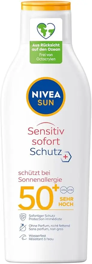 NIVEA SUN Sensitive Loción Solar Antialergias FP50+ (200ml)