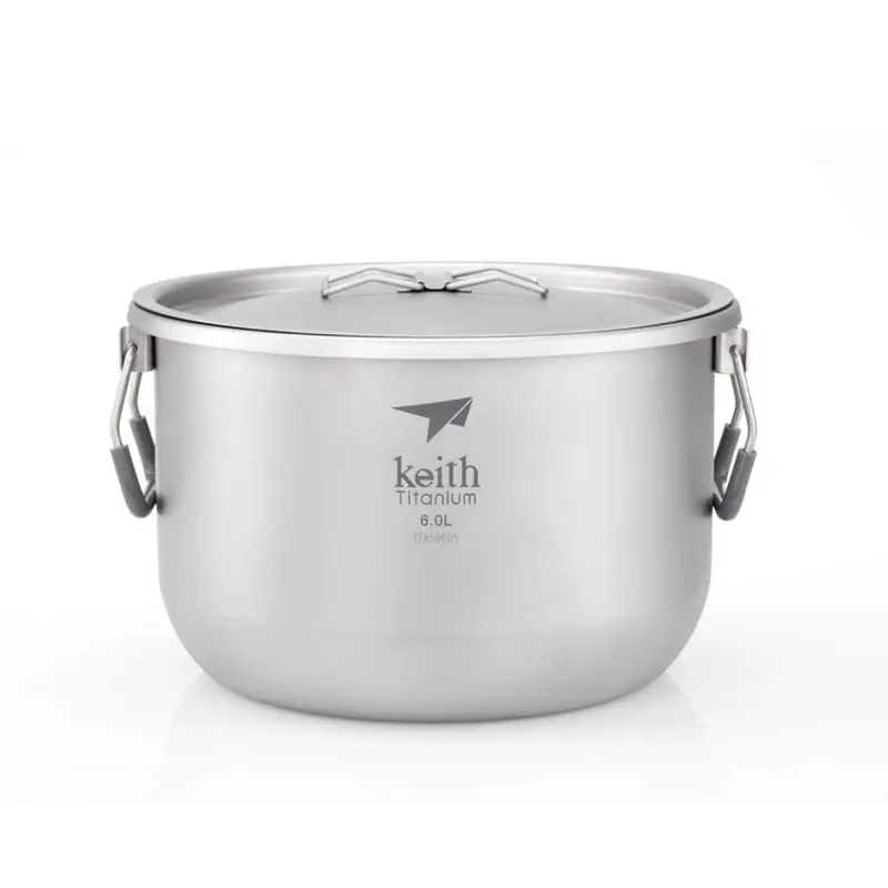 Olla de titanio con tapa, 6 litros - KEITH
