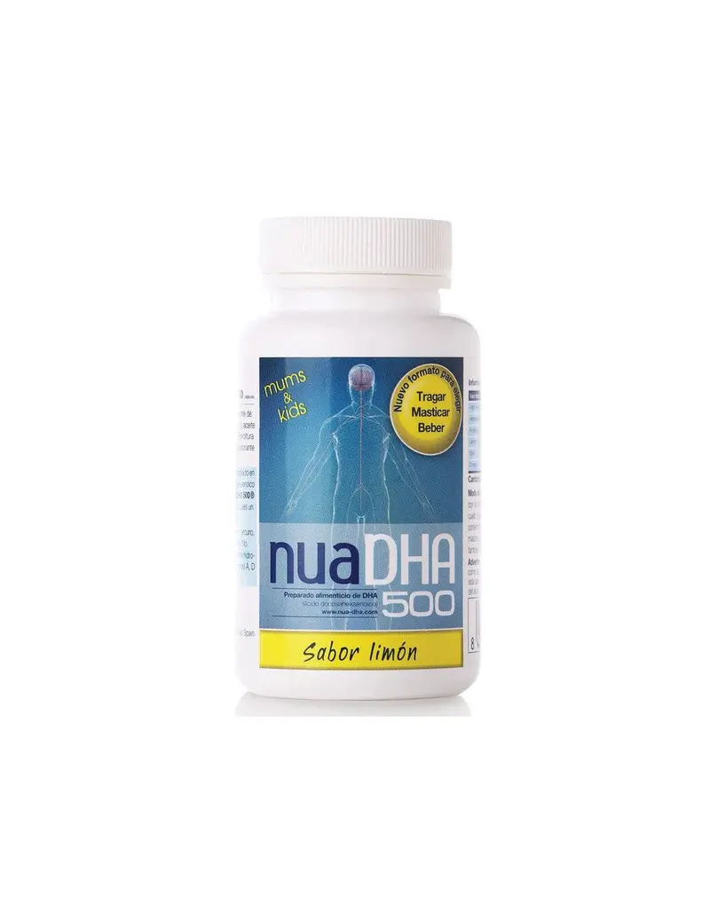 Omega 3 DHA 500 mg sabor limón - NUA (perlas masticables)