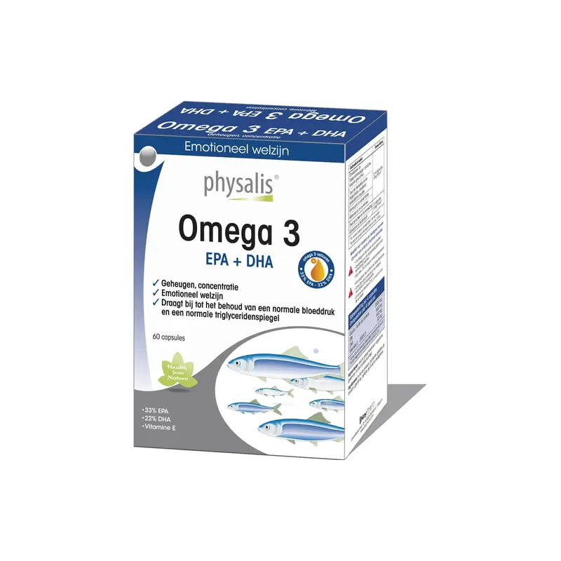 Omega 3 forte EPA + DHA 60 capsulas -Physalis