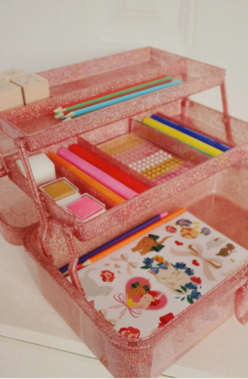 Organizador de Arte Infantil rosa