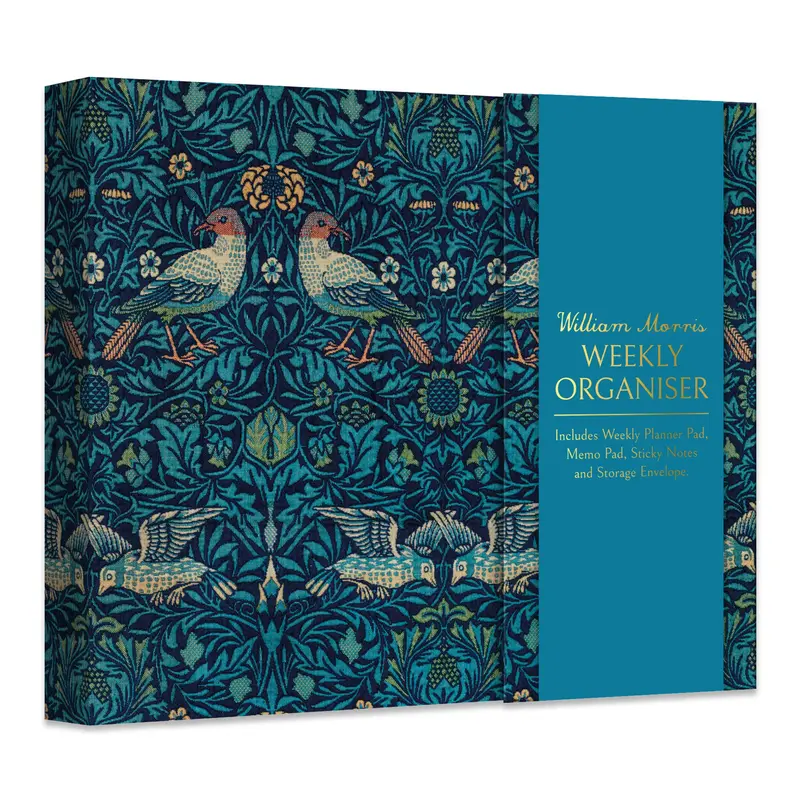 Organizador semanal William Morris con diseño de pájaros