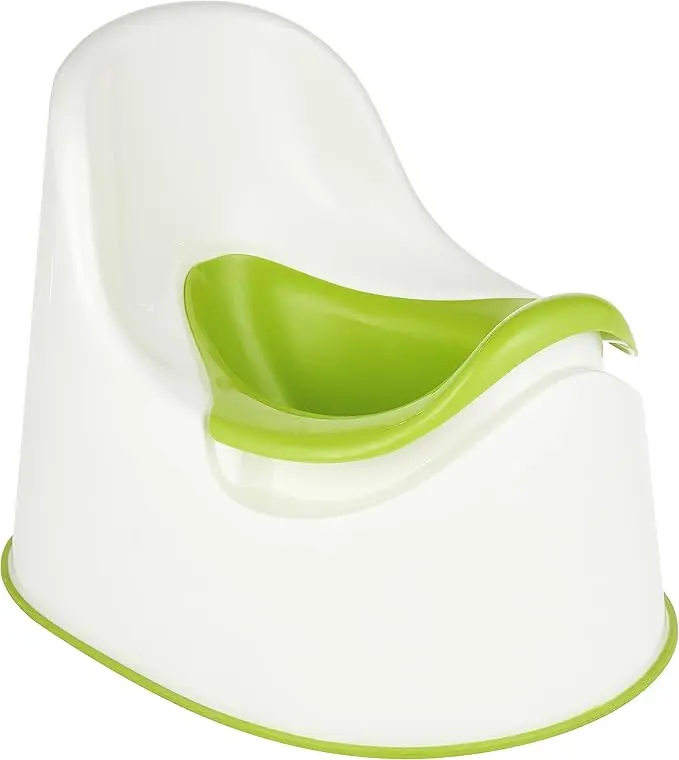 Orinal Infantil IKEA LOCKIG, diseño ergonómico y seguro en plástico blanco, con base antideslizante para ayudar a tu peque a dejar el pañal con total confianza.
