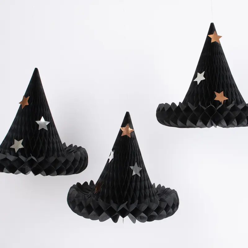 Pack 3 sombreros de bruja