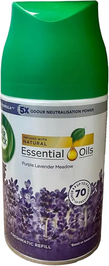 Pack Ahorro de 12 Recambios Air Wick Freshmatic Ambientador Automático con Aroma a Lavanda (12 x 250 ml), para un Hogar Perfumado y Libre de Malos Olores.